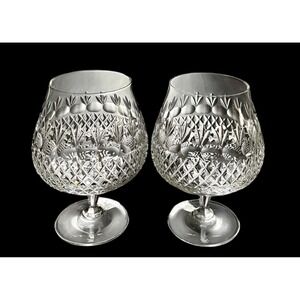 Set Of‎ 2 Vintage Mikasa Crystal Chatsworth 5-5/8" Brandy Glasses Excellent